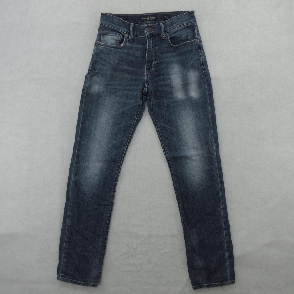 Lucky Brand 121 Slim Jeans Mens 28x32 Blue Wash Stretch Straight Denim Pants